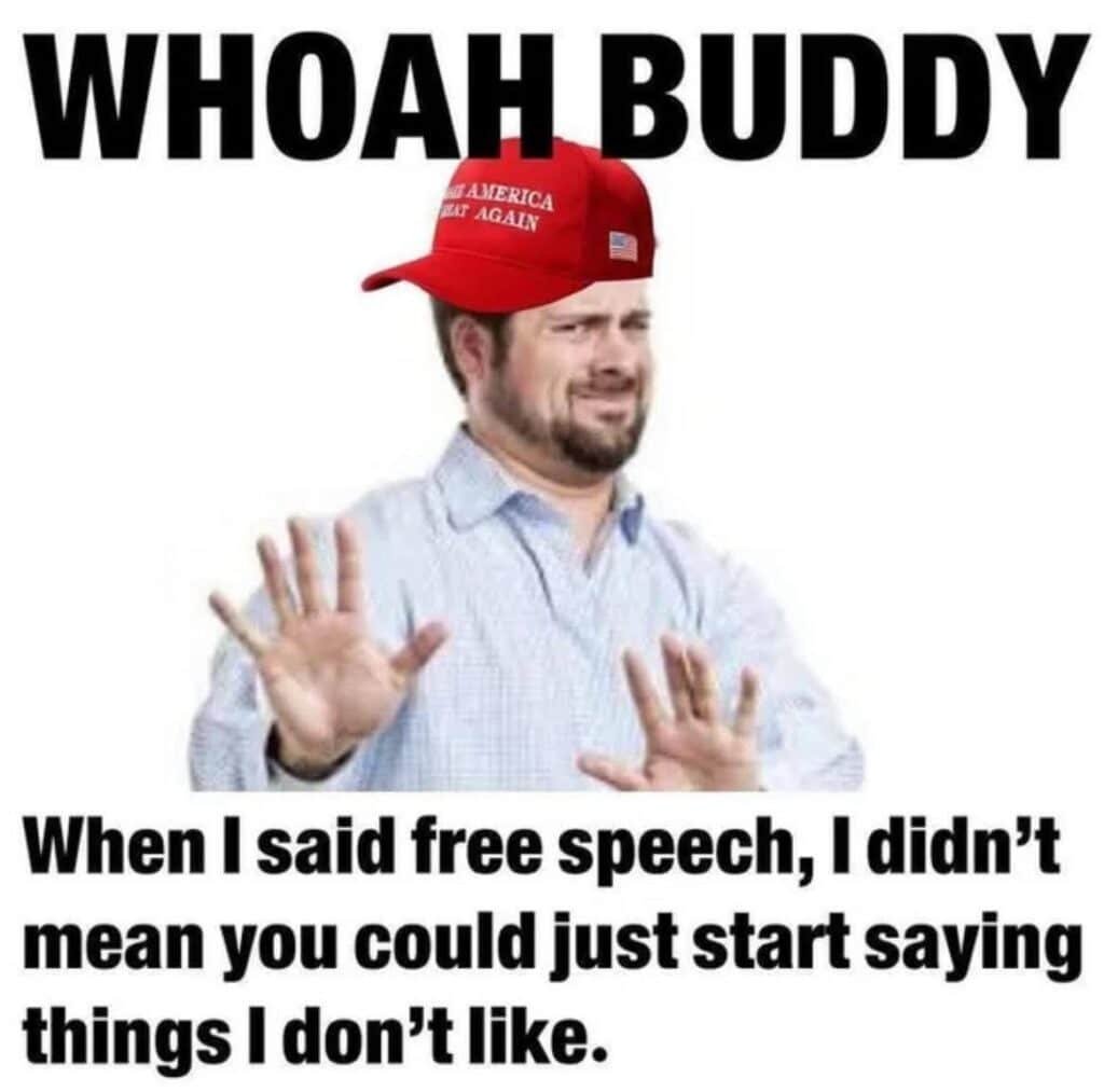 maga moron and free speech